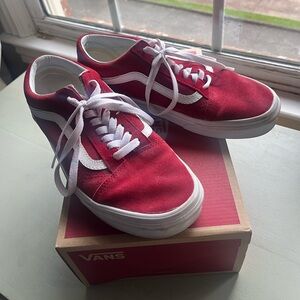 Red Suede Old Skool Vans